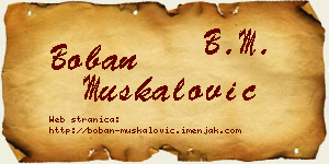 Boban Muskalović vizit kartica